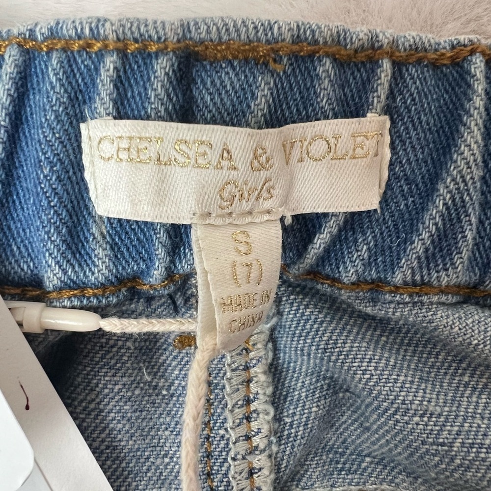 NWT: Chelsea & Violet Big Girl Denim Cargo Mini Skirt Size Small 7 - Picture 6 of 8